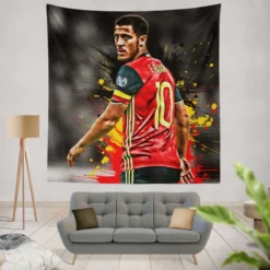 Eden Hazard Top Ranked Football Player Tapestry