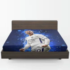 Eden Hazard in Chelsea White Jersey Fitted Sheet 1