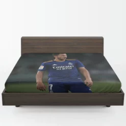 Eden Hazard in Real Madrid Blue Jersey Fitted Sheet 1