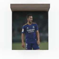 Eden Hazard in Real Madrid Blue Jersey Fitted Sheet