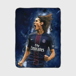 Edinson Cavani Classic PSG Football Player Fleece Blanket 1