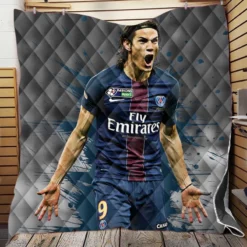 Edinson Cavani Exciting PSG Football Player Quilt Blanket