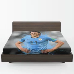 Edinson Cavani Populer Uruguayan Football Player Fitted Sheet 1