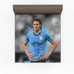 Edinson Cavani Populer Uruguayan Football Player Fitted Sheet