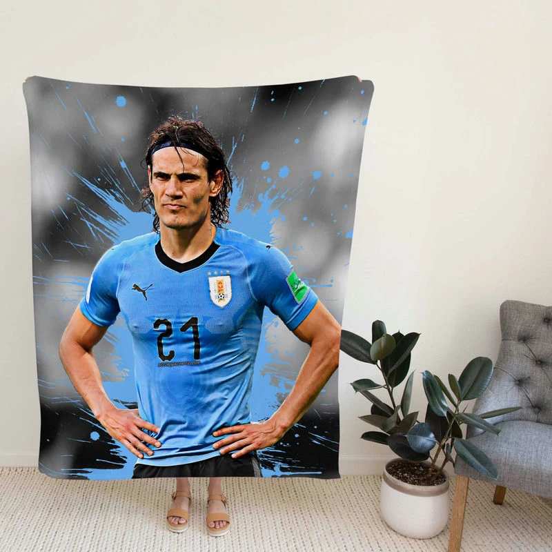 Edinson Cavani Populer Uruguayan Football Player Fleece Blanket