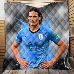 Edinson Cavani Populer Uruguayan Football Player Quilt Blanket