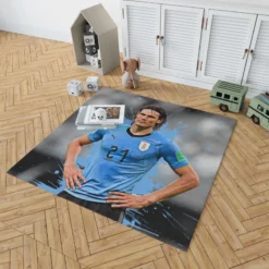 Edinson Cavani Populer Uruguayan Football Player Rug 1