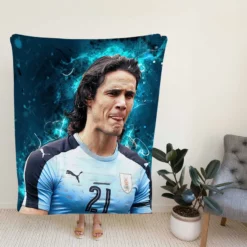 Edinson Cavani Top Ranked Uruguayan Football Player Fleece Blanket