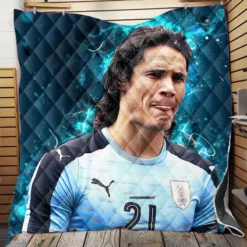 Edinson Cavani Top Ranked Uruguayan Football Player Quilt Blanket