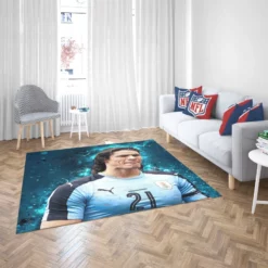 Edinson Cavani Top Ranked Uruguayan Football Player Rug 2