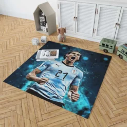 Edinson Cavani Uruguayan Energetic Football Player Rug 1