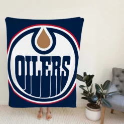 Edmonton Oilers Professional NHL Hockey Team Fleece Blanket