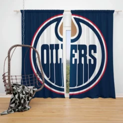 Edmonton Oilers Professional NHL Hockey Team Window Curtain