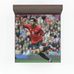 Egyptian Football Player Mohamed Salah Fitted Sheet