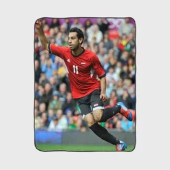 Egyptian Football Player Mohamed Salah Fleece Blanket 1