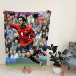 Egyptian Football Player Mohamed Salah Fleece Blanket