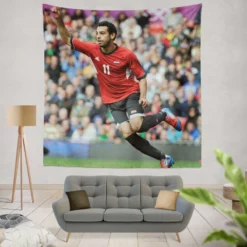 Egyptian Football Player Mohamed Salah Tapestry