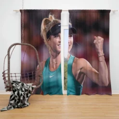 Elina Svitolina Popular Ukrainian Tennis Player Window Curtain