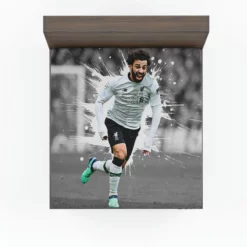 Elite Liverpool Soccer Player Mohamed Salah Fitted Sheet