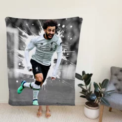 Elite Liverpool Soccer Player Mohamed Salah Fleece Blanket