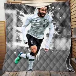 Elite Liverpool Soccer Player Mohamed Salah Quilt Blanket