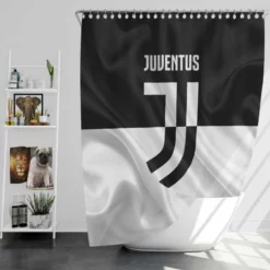 Encouraging Football Club Juventus Logo Shower Curtain