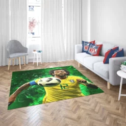 Encouraging Football Player Marcelo Vieira Rug 2