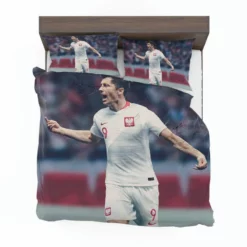 Encouraging Football Player Robert Lewandowski Bedding Set 1