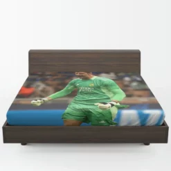 Encouraging Football Thibaut Courtois Fitted Sheet 1