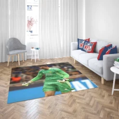 Encouraging Football Thibaut Courtois Rug 2