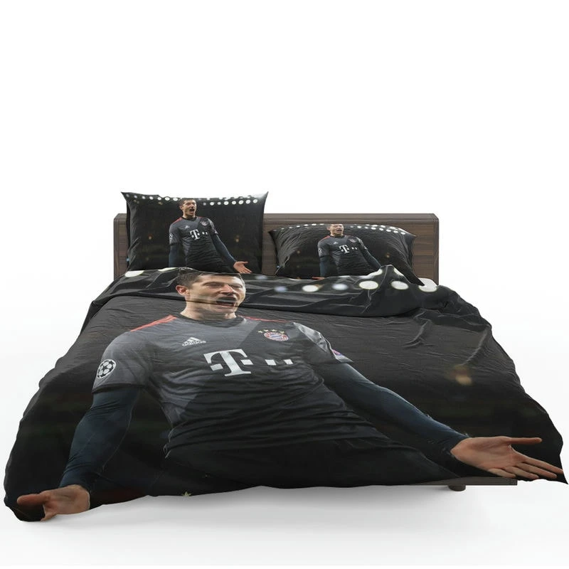 Enduring Football Player Lewandowski Bedding Set