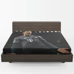 Enduring Football Player Lewandowski Fitted Sheet 1