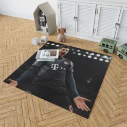 Enduring Football Player Lewandowski Rug 1