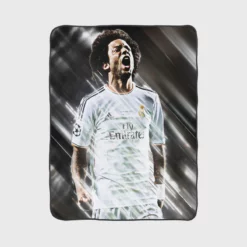 Enduring Football Player Marcelo Vieira Fleece Blanket 1