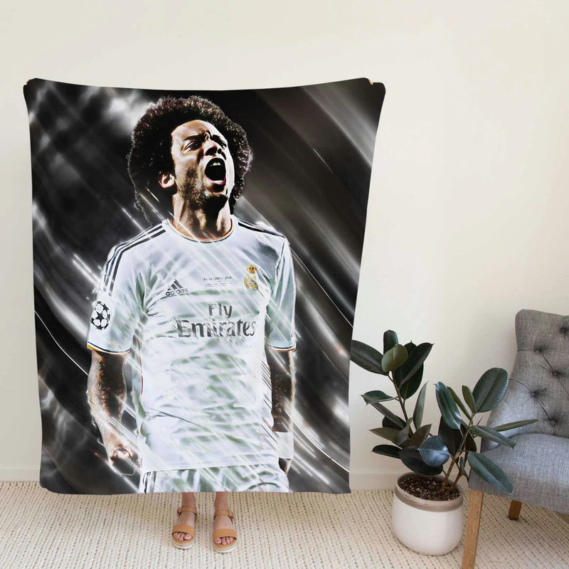 Enduring Football Player Marcelo Vieira Fleece Blanket