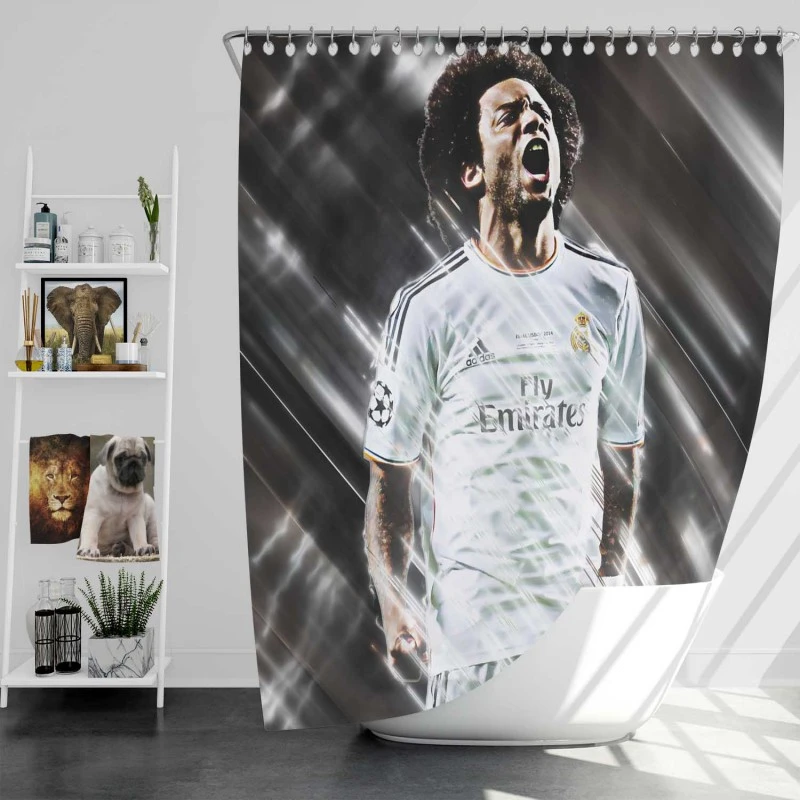 Enduring Football Player Marcelo Vieira Shower Curtain