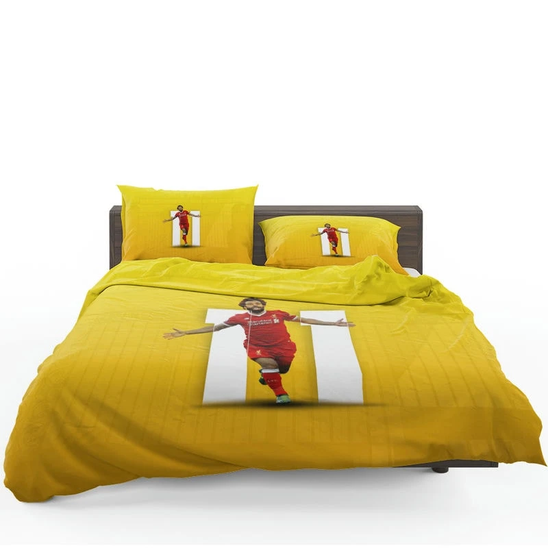 Enduring Liverpool Football Player Mohamed Salah Bedding Set