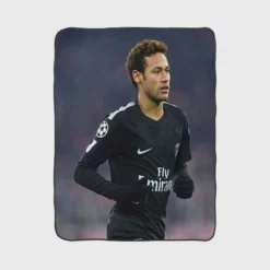 Enduring PSG Football Player Neymar Fleece Blanket 1