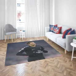 Enduring PSG Football Player Neymar Rug 2