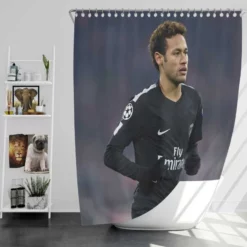 Enduring PSG Football Player Neymar Shower Curtain