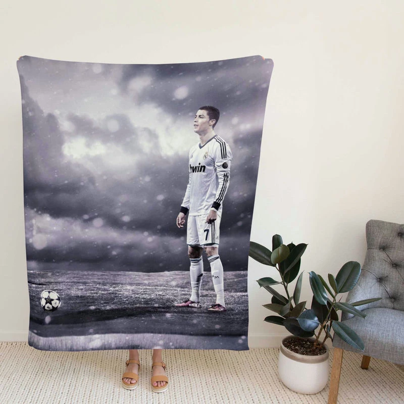 Enduring Real Madrid Cristiano Ronaldo Football Player Fleece Blanket