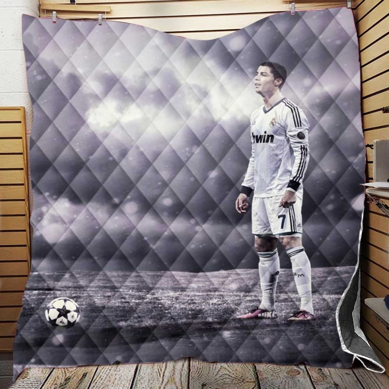 Enduring Real Madrid Cristiano Ronaldo Football Player Quilt Blanket