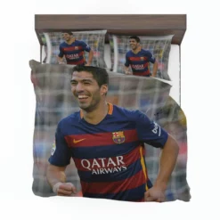 Energetic Barca Soccer Player Luis Suarez Bedding Set 1