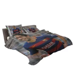 Energetic Barca Soccer Player Luis Suarez Bedding Set 2