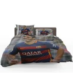 Energetic Barca Soccer Player Luis Suarez Bedding Set