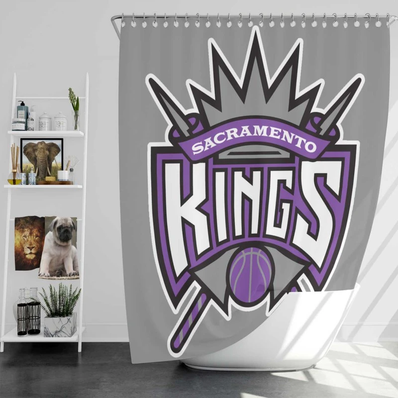 Energetic Basketball Team Sacramento Kings Shower Curtain