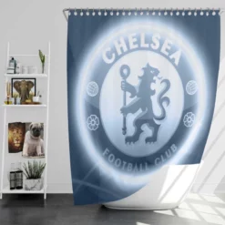 Energetic Chelsea Football Club Shower Curtain