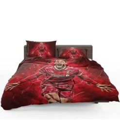 Energetic Dutch Soccer Player Virgil van Dijk Bedding Set