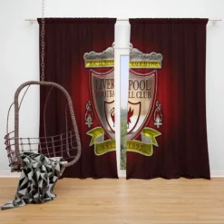 Energetic English Football Club Liverpool FC Window Curtain