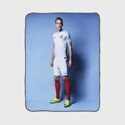 Energetic English Player Harry Kane Fleece Blanket 1